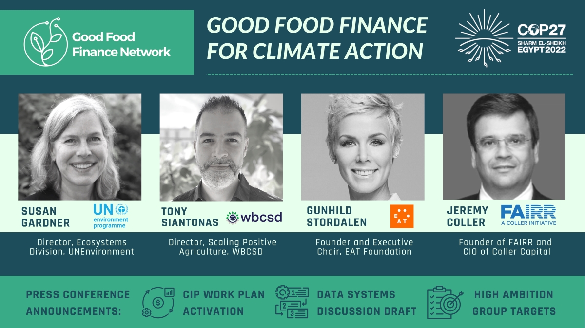 GFFN Press Conference: Good Food Finance for Climate Action